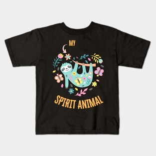 Sloth is my spirit animal Kids T-Shirt